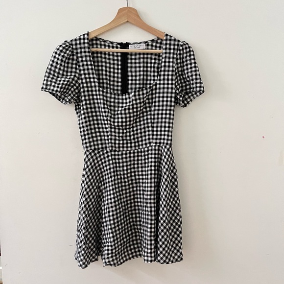 Flynn Skye Maiden Mini Dress Gingham Small Made in America - Picture 2 of 4